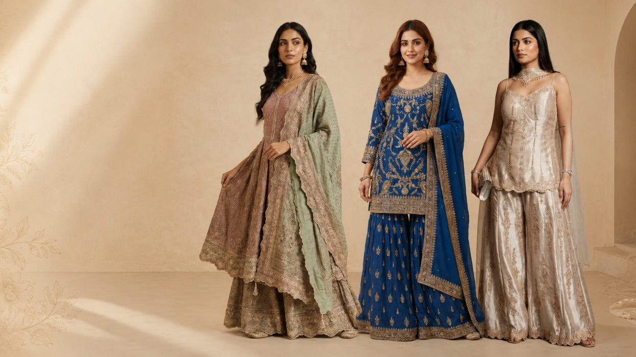 Graceful Festive Glamour: Sharara Sets That Blend Tradition with Modern Elegance