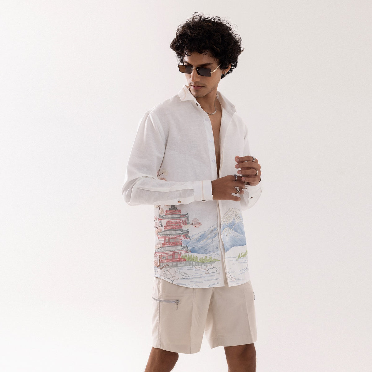 Virina - Short Linen Set Monte Fuji main image 0