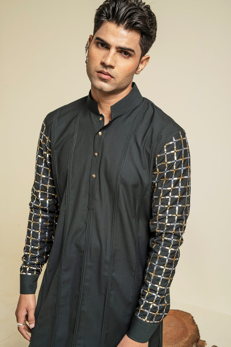 EXP - Angiras Olive Colour Kurta
