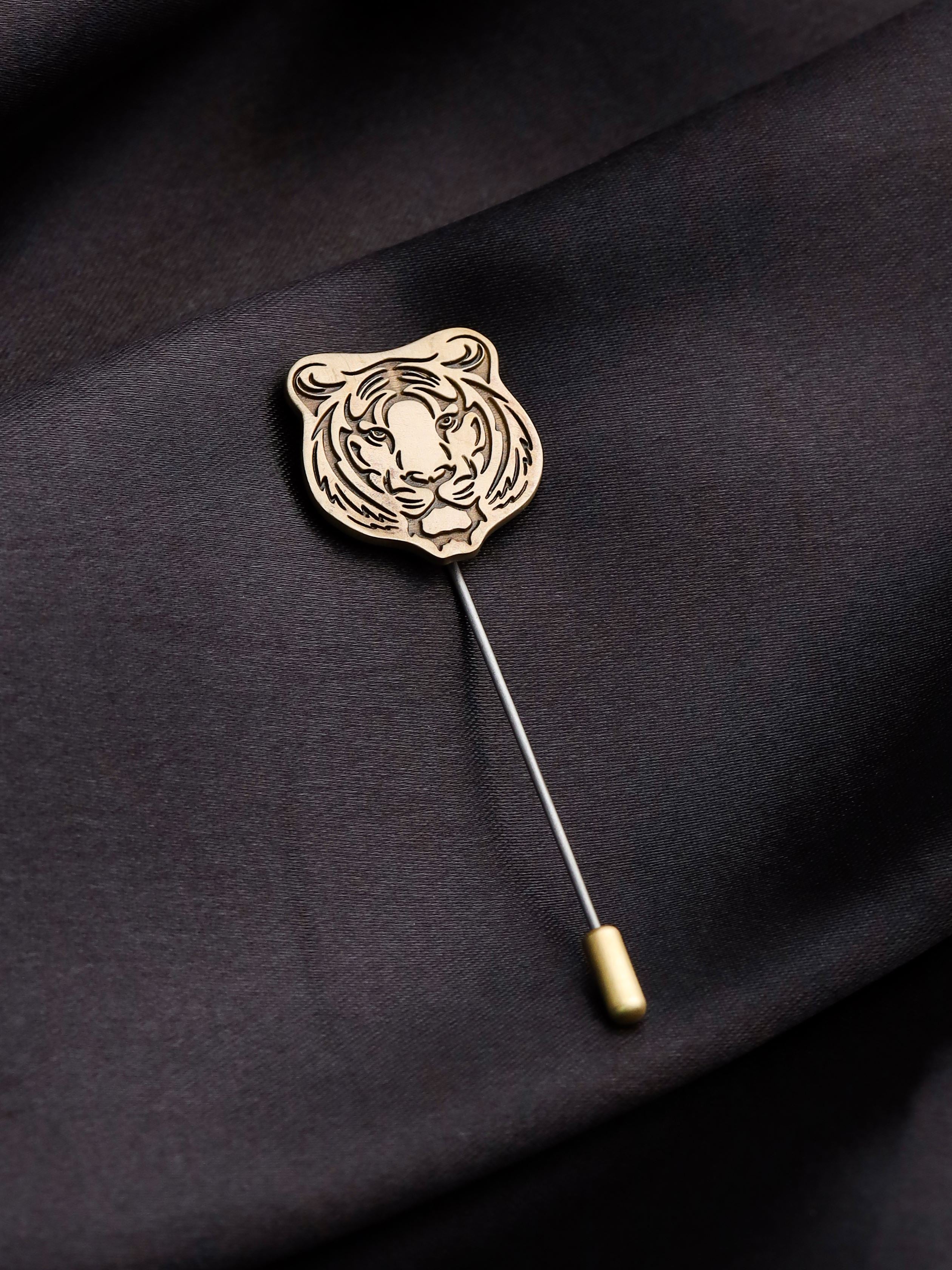 Tiger Ripper Pin Fiery Tiger Lapel Pin – Ganpatis Bridal Wear